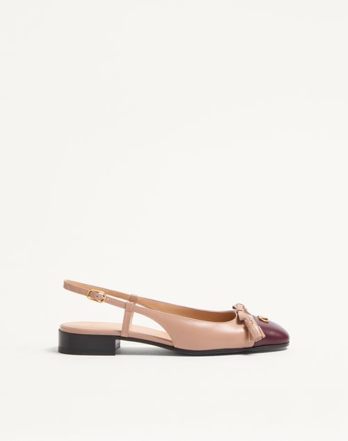 Valentino Garavani - Valet Du Roi Kid Slingback Ballerina 25mmm - Rose Cannelle/garnet - Woman - Ballerinas